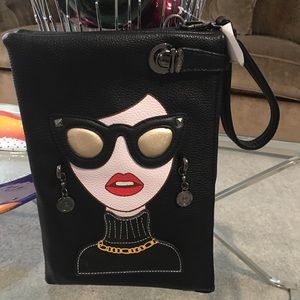 Soft PU Leather Wristlet Crossbody with Strap